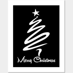 Merry Christmas Tree Posters and Art